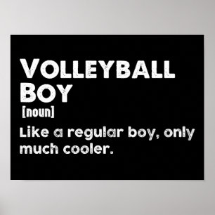 Volleyball Boy Funny Dictionary-definition Poster