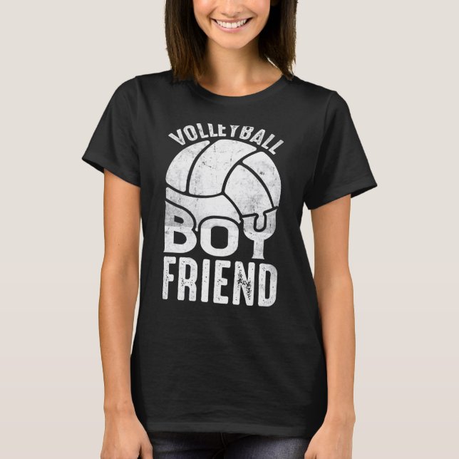 Volleyball Boyfriend Coach Fan Player  1 T Shirt (Framsida)