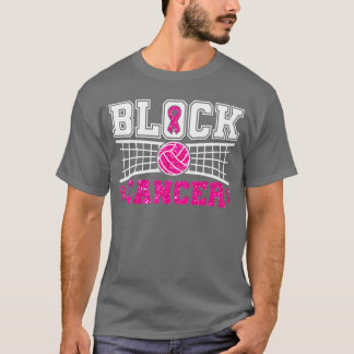 Volleyball Breast Cancer Awareness Block Out Cance T Shirt