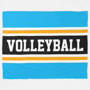 VOLLEYBALL Bright Himmel Blue Gult Black Rand Fleecefilt