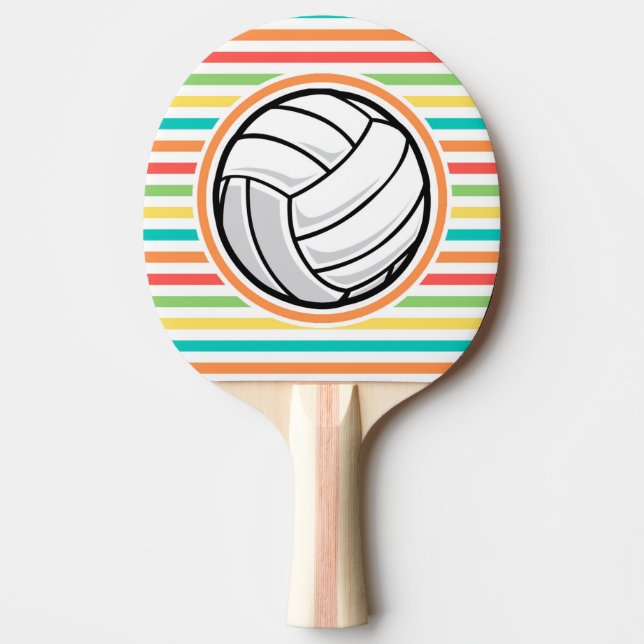 Volleyball, Bright Rainbow Rand Pingisracket (Framsidan)