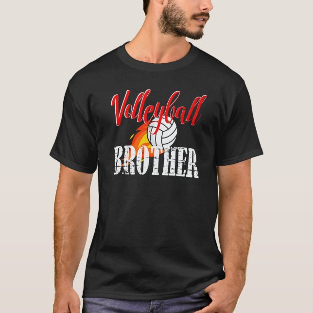 Volleyball Brother Volleyball T Shirt (Framsida)