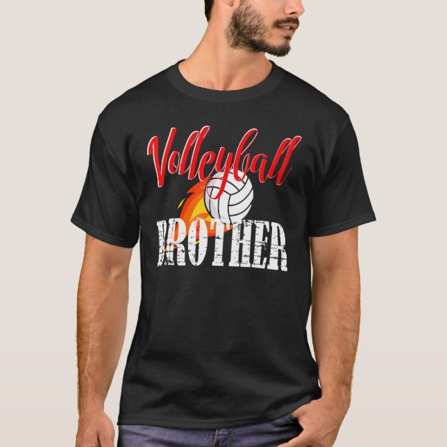 Volleyball Brother Volleyball   T Shirt (Framsida)