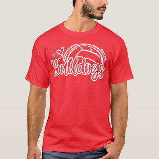 Volleyball Bulldog School Sportfantast eam Spirit T Shirt