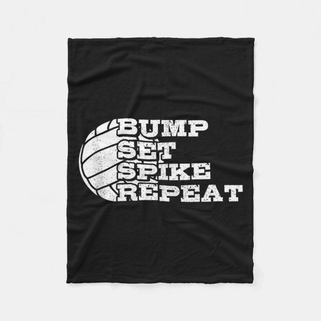 Volleyball Bump Set Ske Repeat Beach Volleyball Gi Fleecefilt (Framsidan)