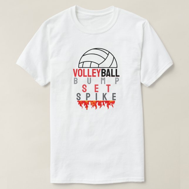 Volleyball Bump, set, spike T Shirt (Design framsida)