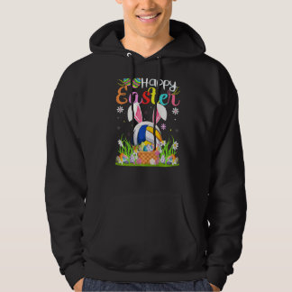 Volleyball Bunny Egg Hunting Volleyball Lycklig Ea Hoodie