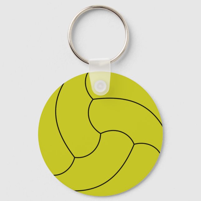 Volleyball Button Keychain Nyckelring (Framsida)