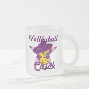 Volleyball Chick #9 Frostad Glasmugg