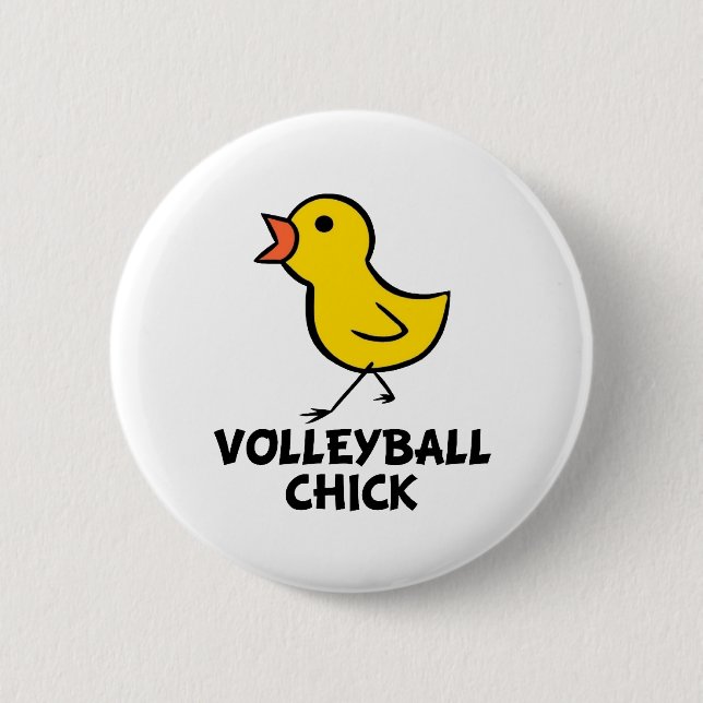 Volleyball Chick Button Knapp (Framsida)
