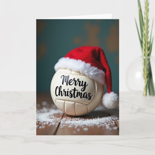 Volleyball Christmas Card Kort (Framsida)