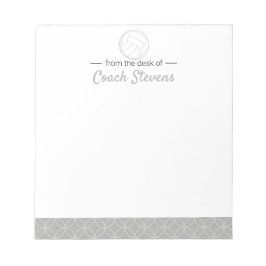 Volleyball Coach Black Grått Manar Stationery Anteckningsblock