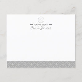 Volleyball Coach Black Grått Manar Stationery Inbjudningar