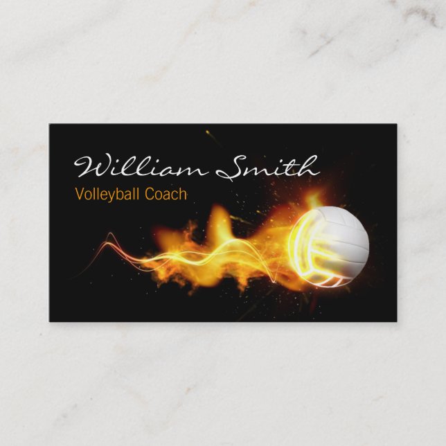 Volleyball Coach Business card Visitkort (Framsida)