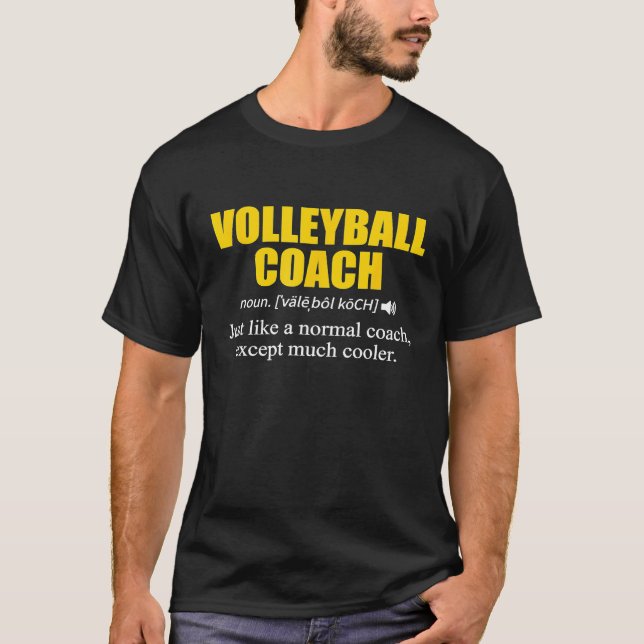 Volleyball Coach  Definition T Shirt (Framsida)