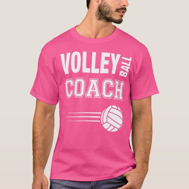 Volleyball Coach High School Volleyball T Shirt (Framsida)