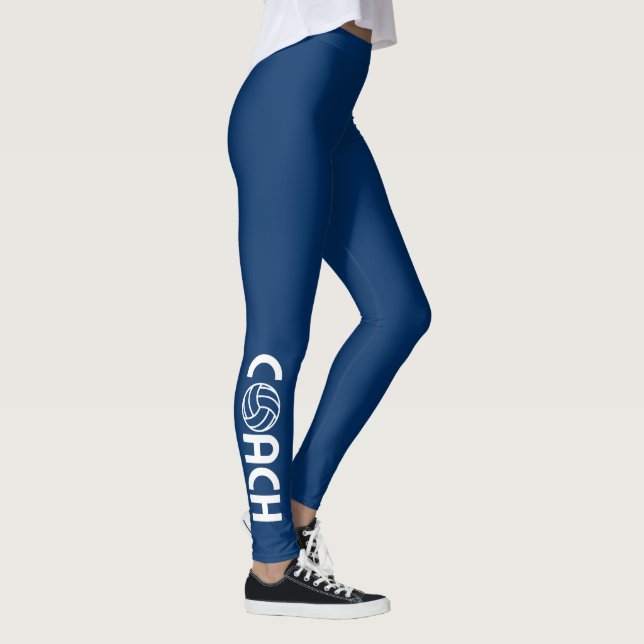 Volleyball Coach Mörk blått Leggings (Höger)