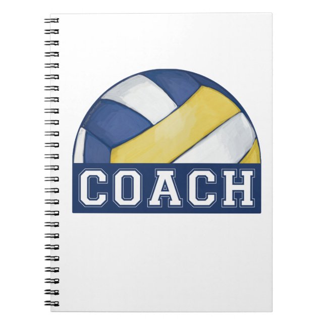 Volleyball Coach Photo Notebook Anteckningsbok (Framsidan)