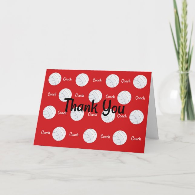 Volleyball Coach - tack för ditt kort (Framsida)
