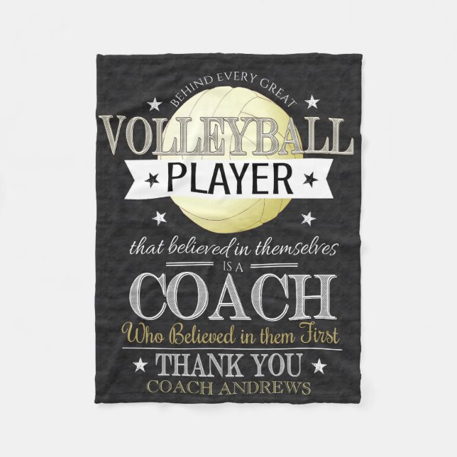 Volleyball Coach Tack Gift Blanket Fleecefilt (Framsidan)