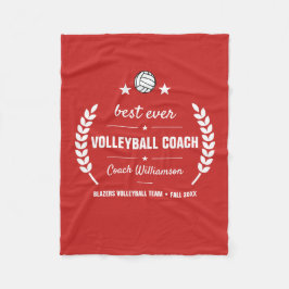 Volleyball Coach Team Tack Gift Personlig Fleecefilt