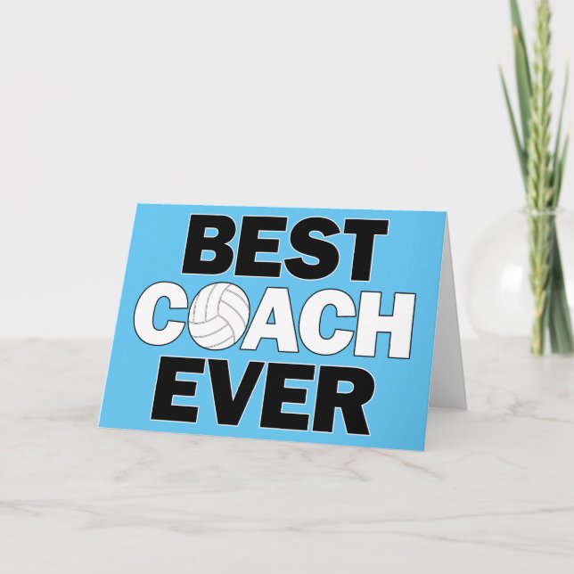 Volleyball Coachs "Best Coach Now Now Now" Anpassn Tack Kort (Framsida)