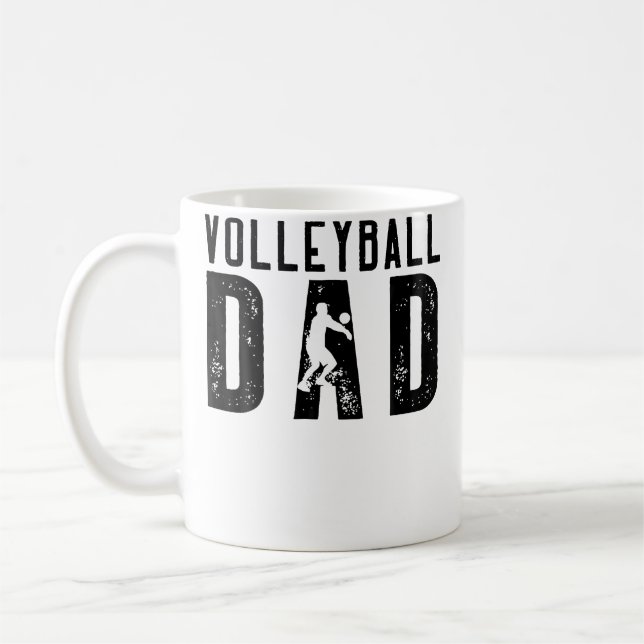 Volleyball Dad For Men Family Matching Funny Volle Kaffemugg (Vänster)