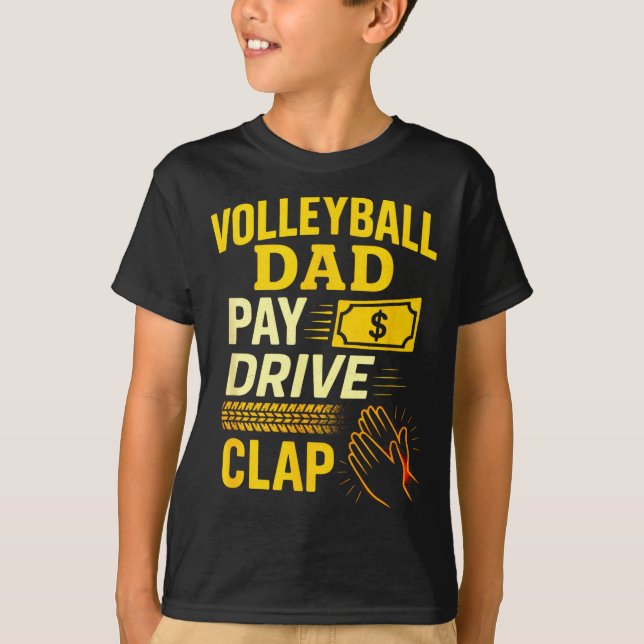 Volleyball Dad - Funny Proud Father Player  T Shirt (Framsida)