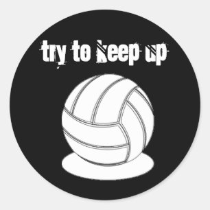 Volleyball-dekal - Försök Behålla upp Runt Klistermärke
