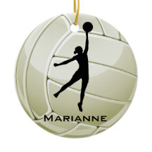 Volleyball Design Round Ornament