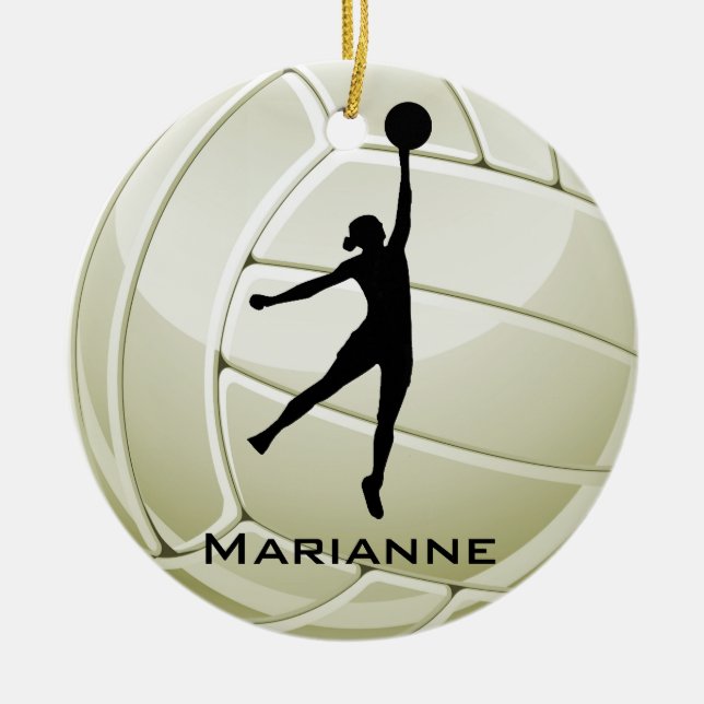 Volleyball Design Round Ornament (Framsidan)