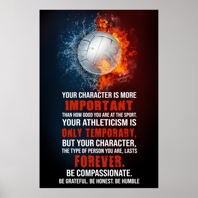 volleyball din karaktär är viktigare poster (Framsidan)