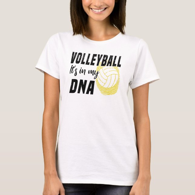 Volleyball DNA Volleyball Player Kärlek Boll T Shirt (Framsida)