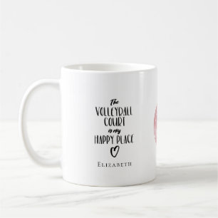Volleyball-domstolen är min personlig lycklig stäl kaffemugg