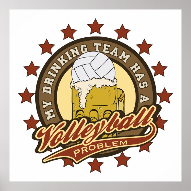 Volleyball Drinking Team Poster (Framsidan)
