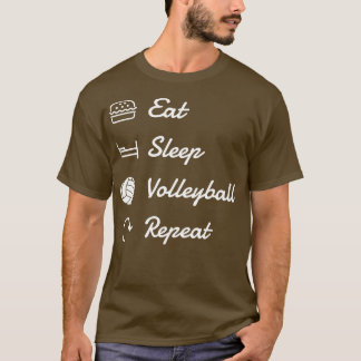 Volleyball Eat Sömn Volleyball Upprepa T Shirt