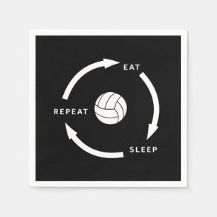 Volleyball Eat - viloläge Upprepa Sportfantast Vär Pappersservett