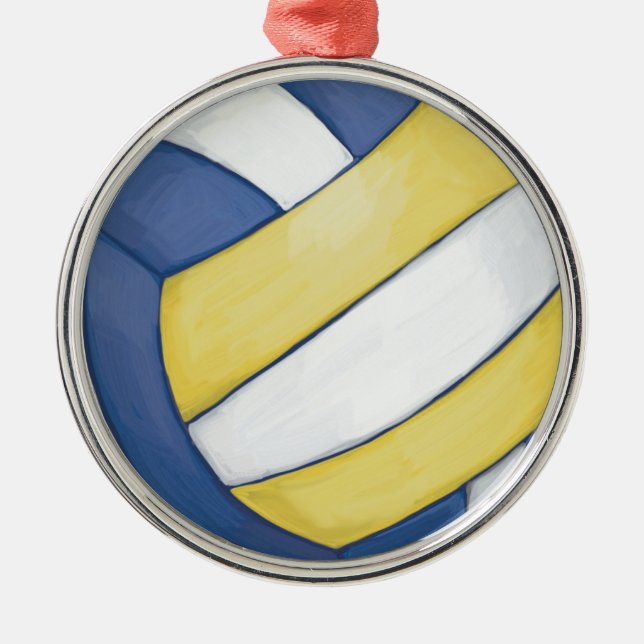 Volleyball Elegant Metall Ornament (Framsidan)