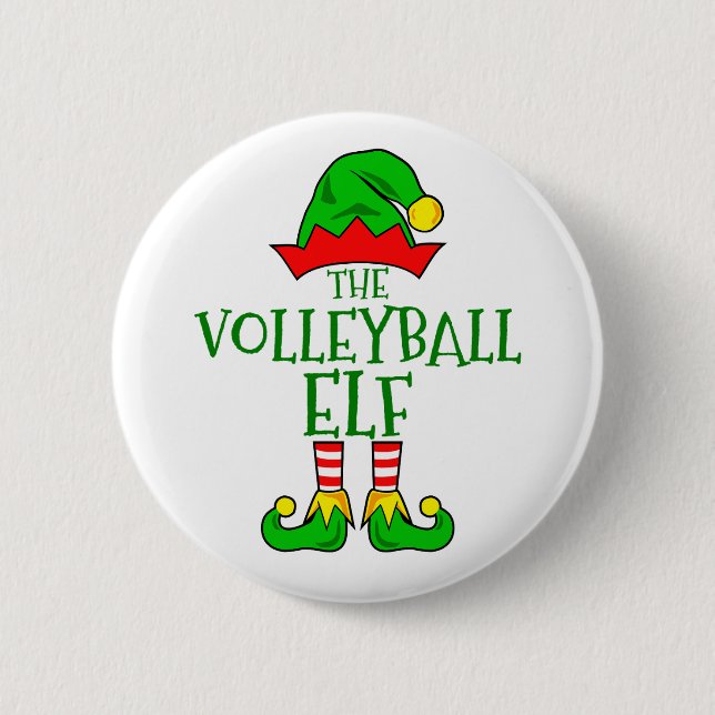 Volleyball Elf Button Knapp (Framsida)