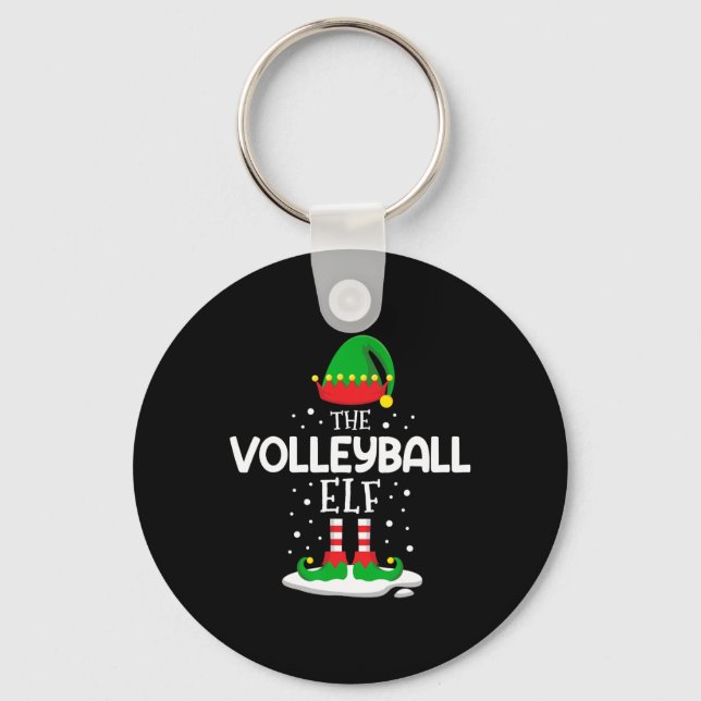 Volleyball Elf-julfamiljen matchande Outfi Nyckelring (Framsida)