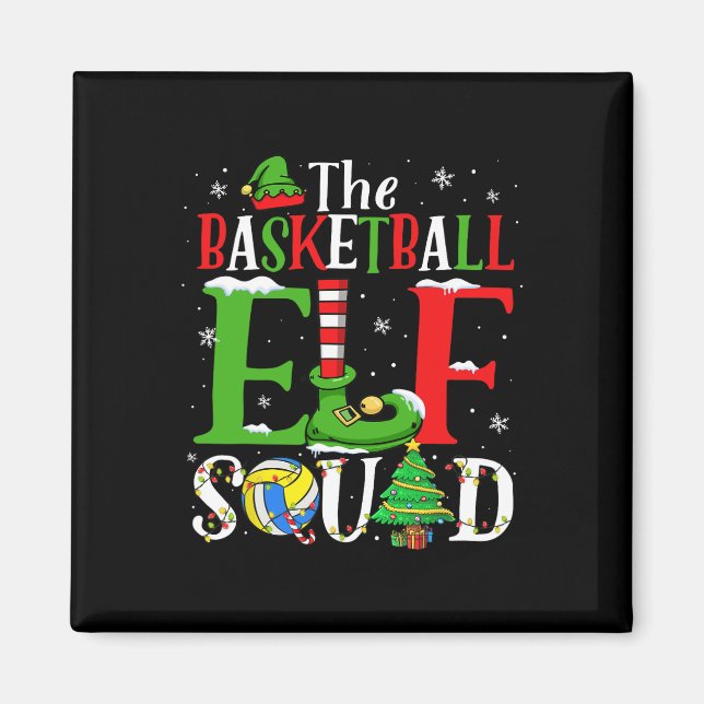 Volleyball Elf Squad Matching Volleyball Playe Magnet (Framsidan)