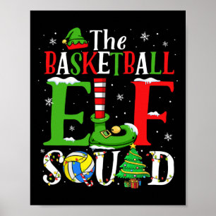Volleyball Elf Squad Matching Volleyball Playe Poster