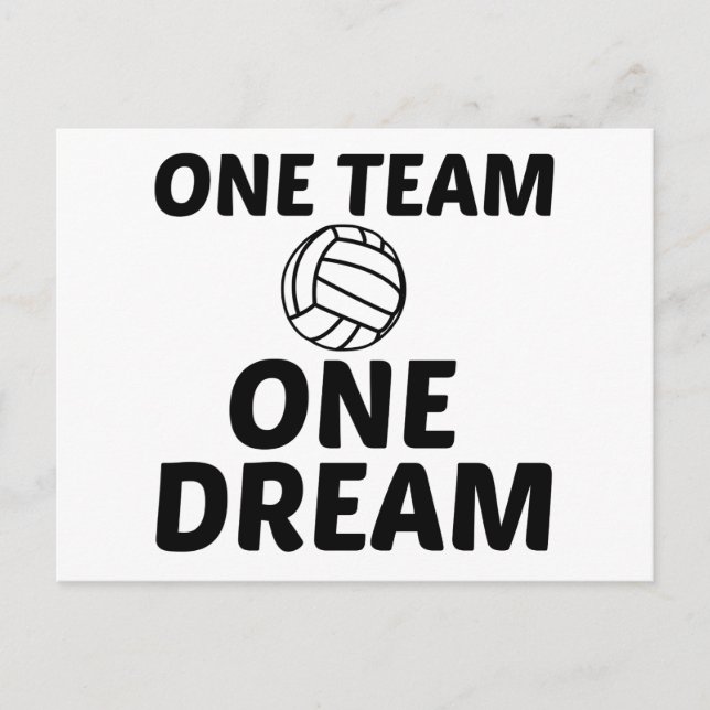 VOLLEYBALL EN TEAM EN DREAM VYKORT (Framsida)