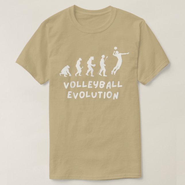 Volleyball Evolution Funny  T Shirt (Design framsida)