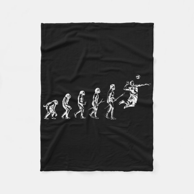 Volleyball Evolution of Man Funny Vball Player Bea Fleecefilt (Framsidan)