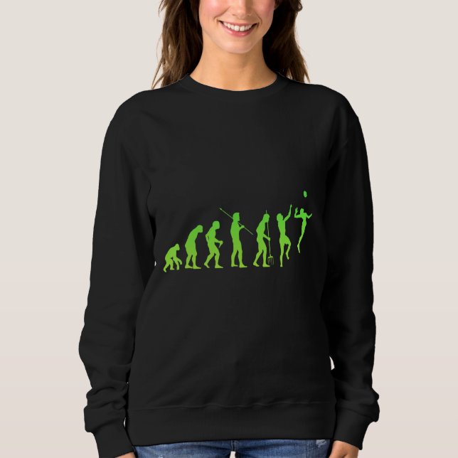 Volleyball Evolution Player Spike Boll Sport T Shirt (Framsida)