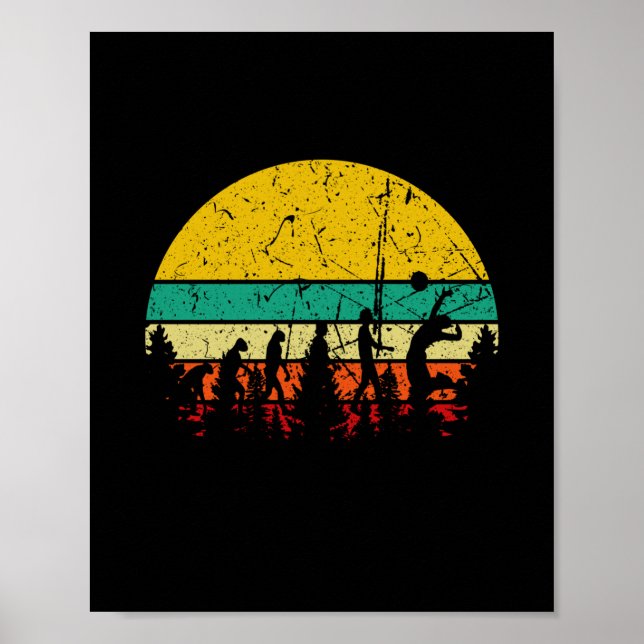 Volleyball Evolution Retro Poster (Framsidan)