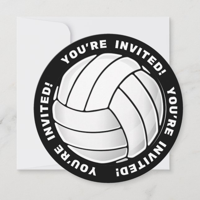 Volleyball Fläkt Inbjudningar (Framsida)