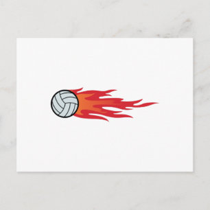 Volleyball Flames Vykort