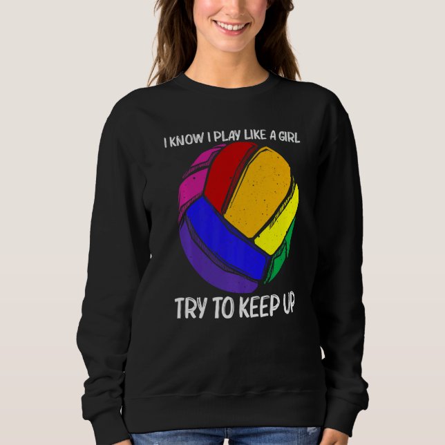 Volleyball For Girls Women Volleyball Sport Player T Shirt (Framsida)